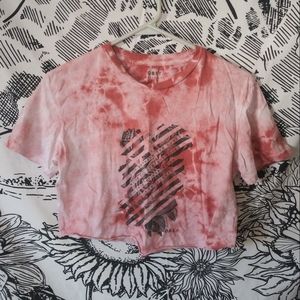 Obey Graphic Tie-dye Crop Top